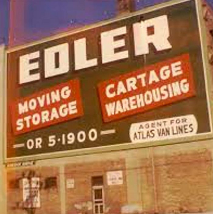 Vintage Edler Warehousing Sign