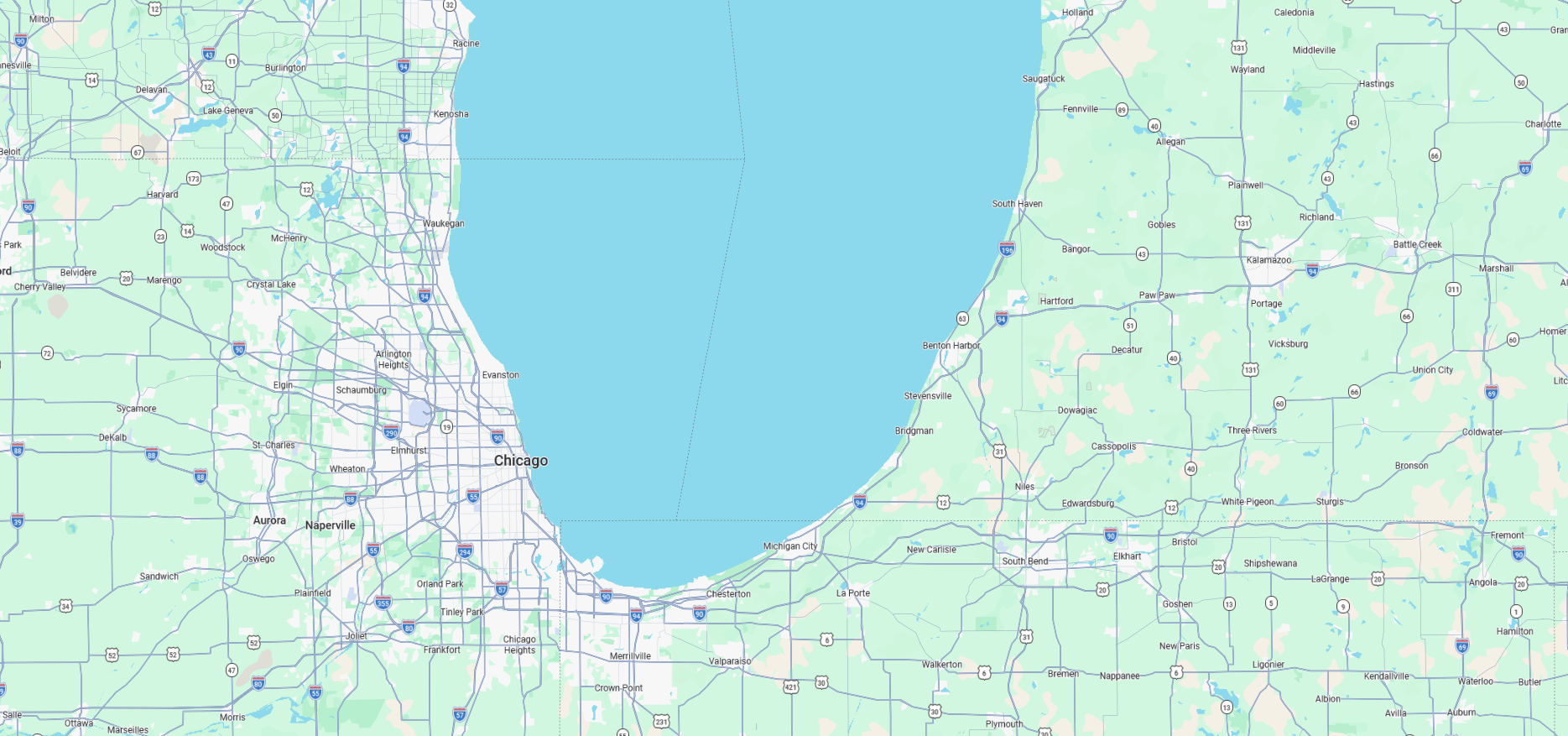 Edler Warehousing Service Area Map